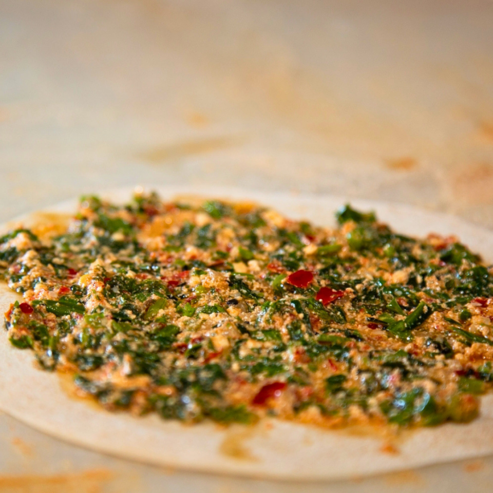 Katıklı Ekmek  (Ispanaklı Üçgen Börek)