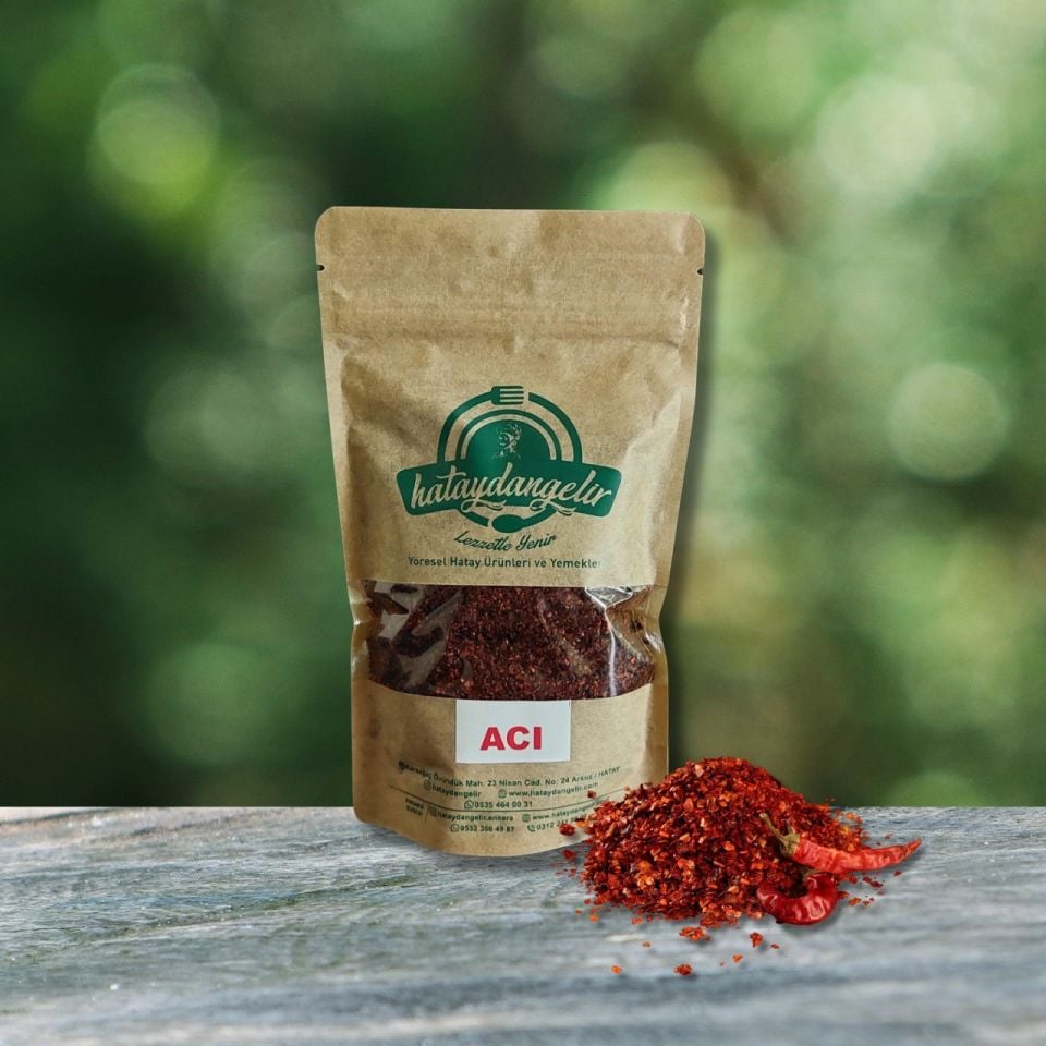 Ev Yapımı Taş Dövme Pul Biberi Baharatı(Acı)