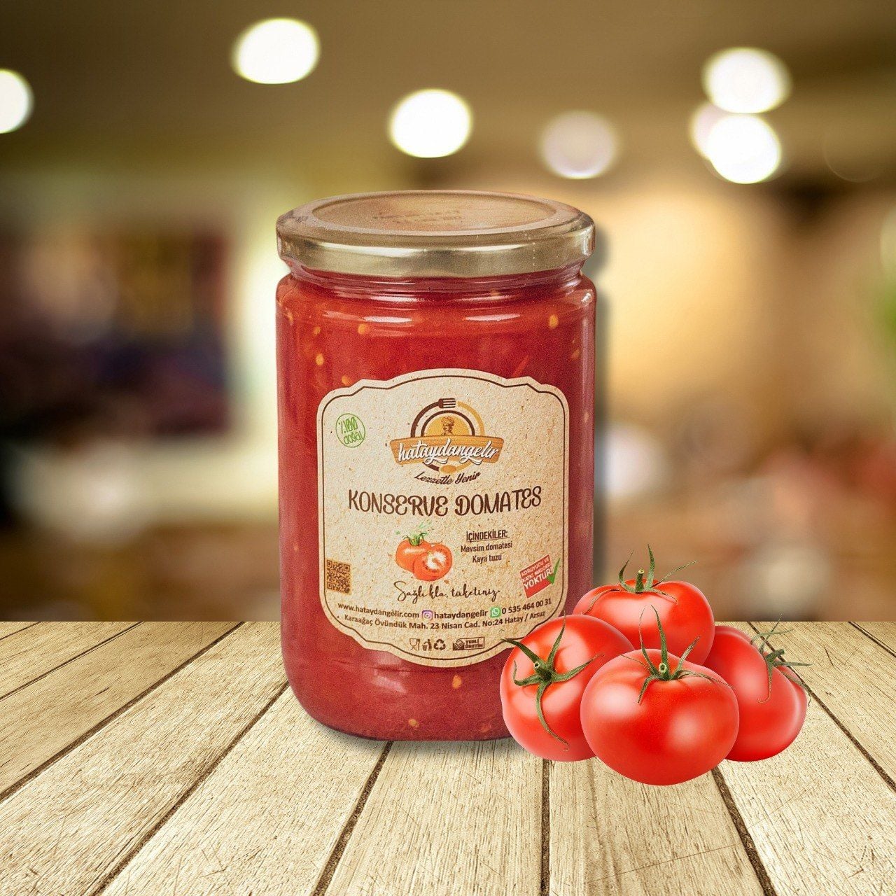 Konserve Domates 660cc ( Cam Kavanoz )