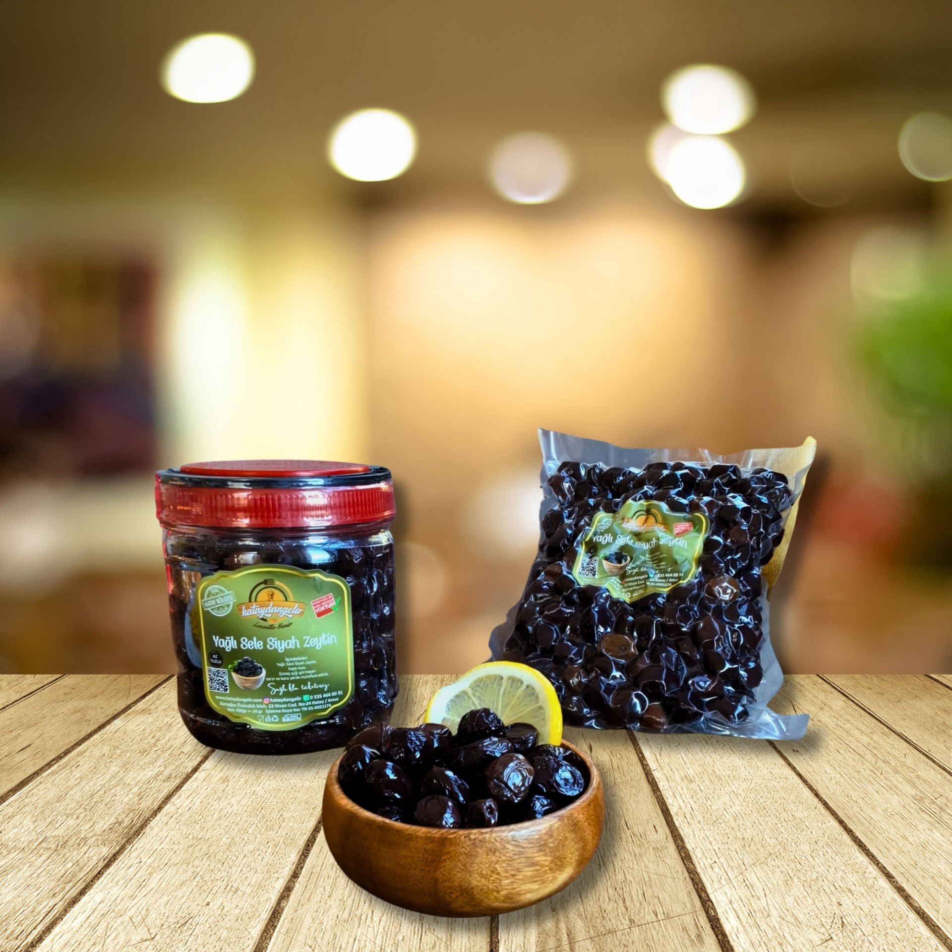 Hataydangelir Siyah Zeytin ( Az Tuzlu ) 1 KG