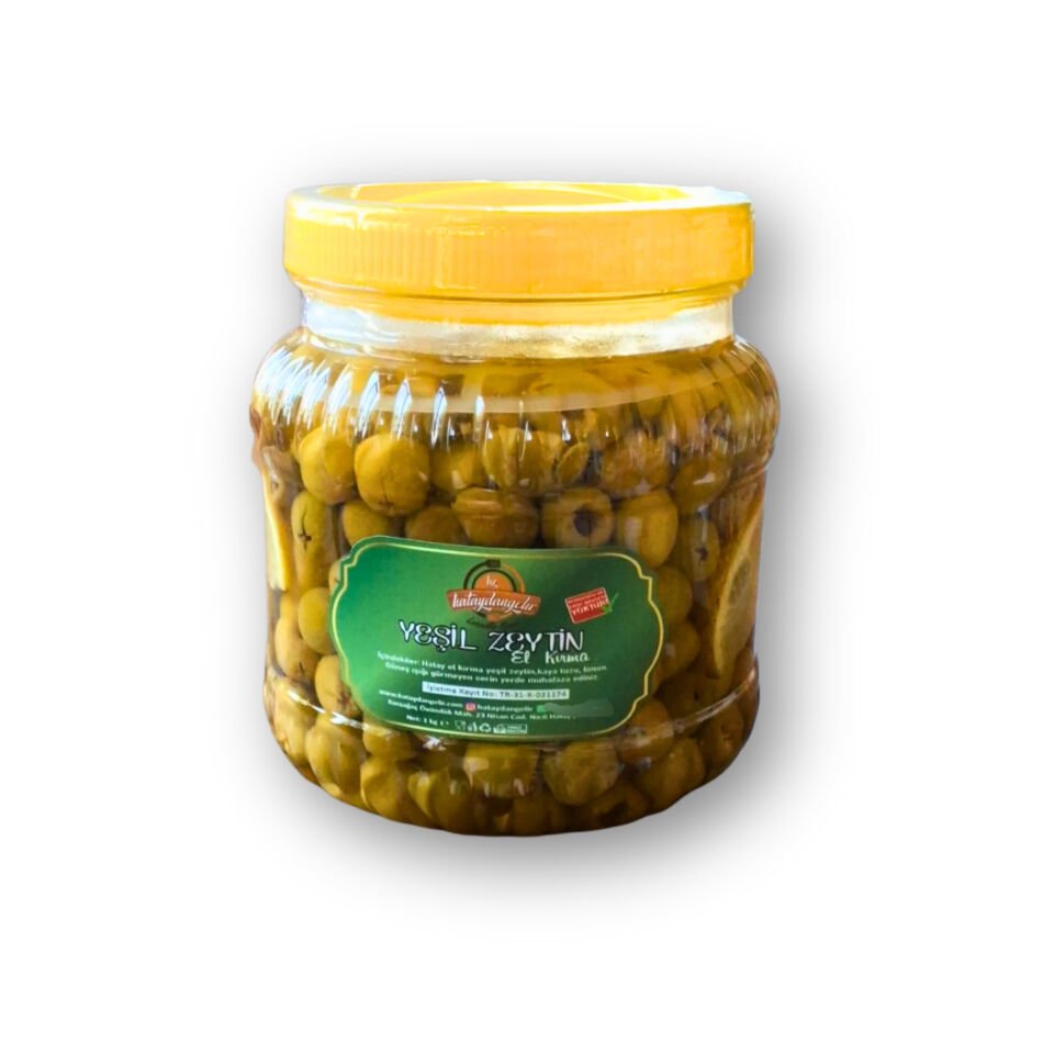 Derekuyu Çekirdeksiz El Kırma Yeşil Zeytin