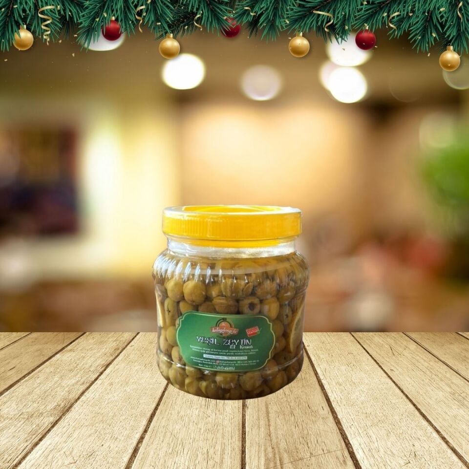 Derekuyu Çekirdeksiz El Kırma Yeşil Zeytin